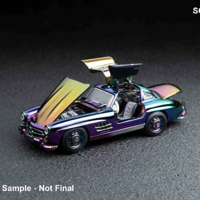 DCM 1:64 奔驰300SL全开门 电镀彩 限量300 合金收藏汽车模型