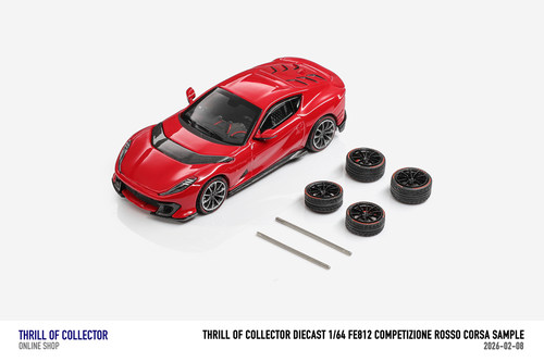 现货TOC富美1:64法拉利812C竞技版合金汽车模型