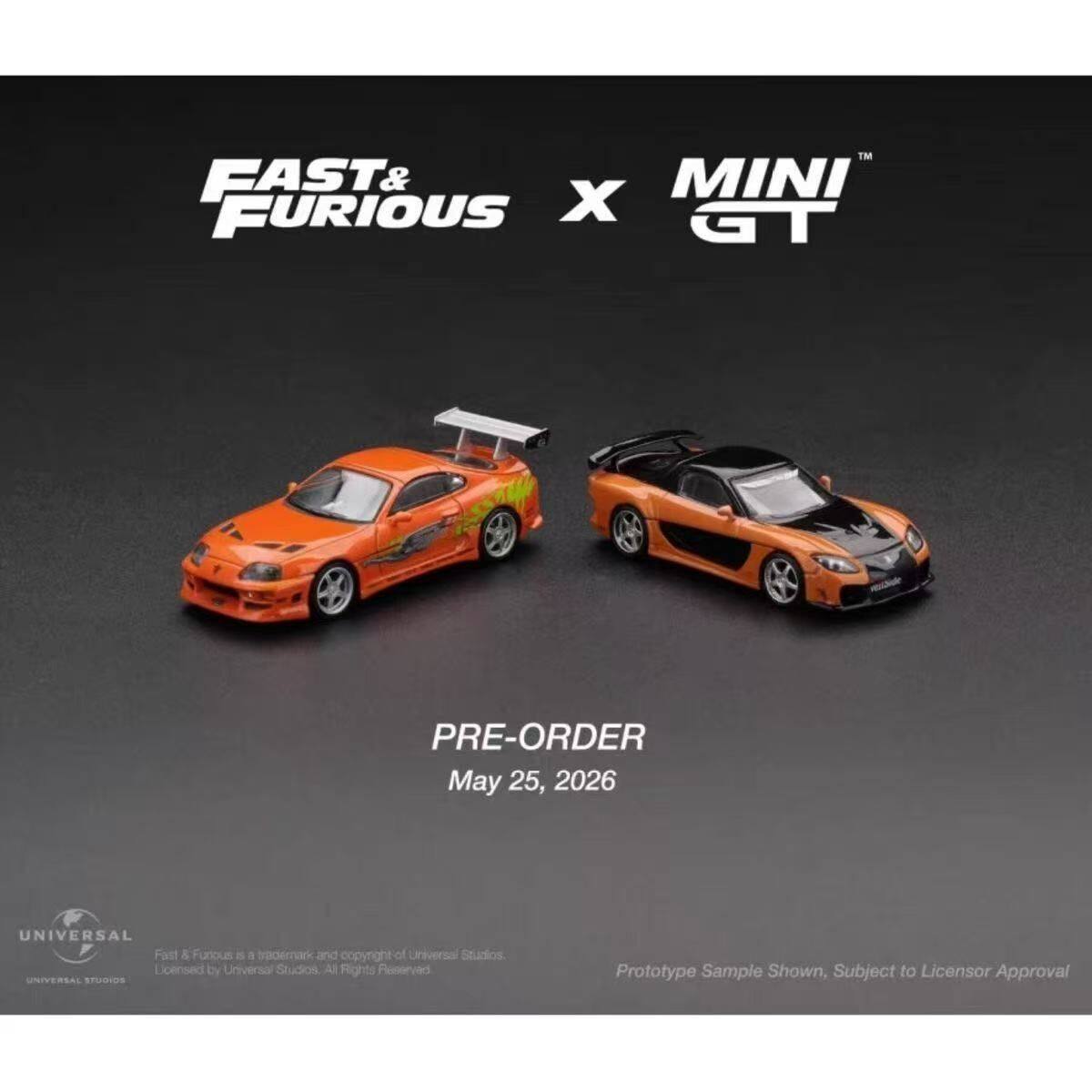 MINIGT 1:64 马自达RX-7 VeilSide 速度与激情 东京 合金模型
