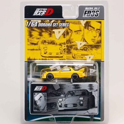 HobbyJapan 1:64 MAZDA RX-7  头文字D 汽车模型