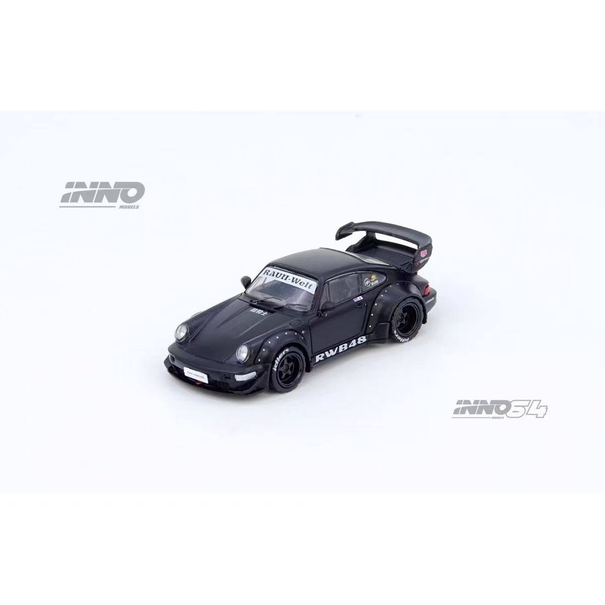 INNO 1:64 RWB 保时捷 964 Black Matt哑光黑 合金汽车模型