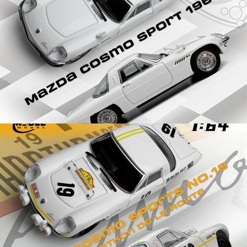 ModelModel 1:64马自达Cosmo Sport19号马拉松耐力赛涂装合金车模