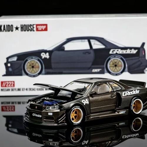 KAIDO MINIGT1:64日产尼桑SKYLINE GT- R R34全碳合金车模型#222