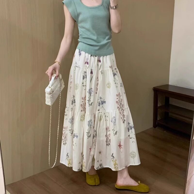 孕妇碎花半身裙夏季薄款