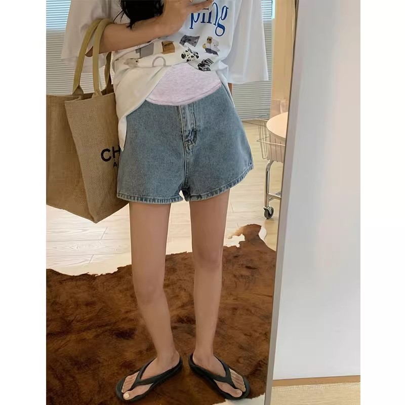 孕妇短裤夏外穿宽松牛仔裤2025新款女夏季薄款显瘦休闲托腹裤夏装