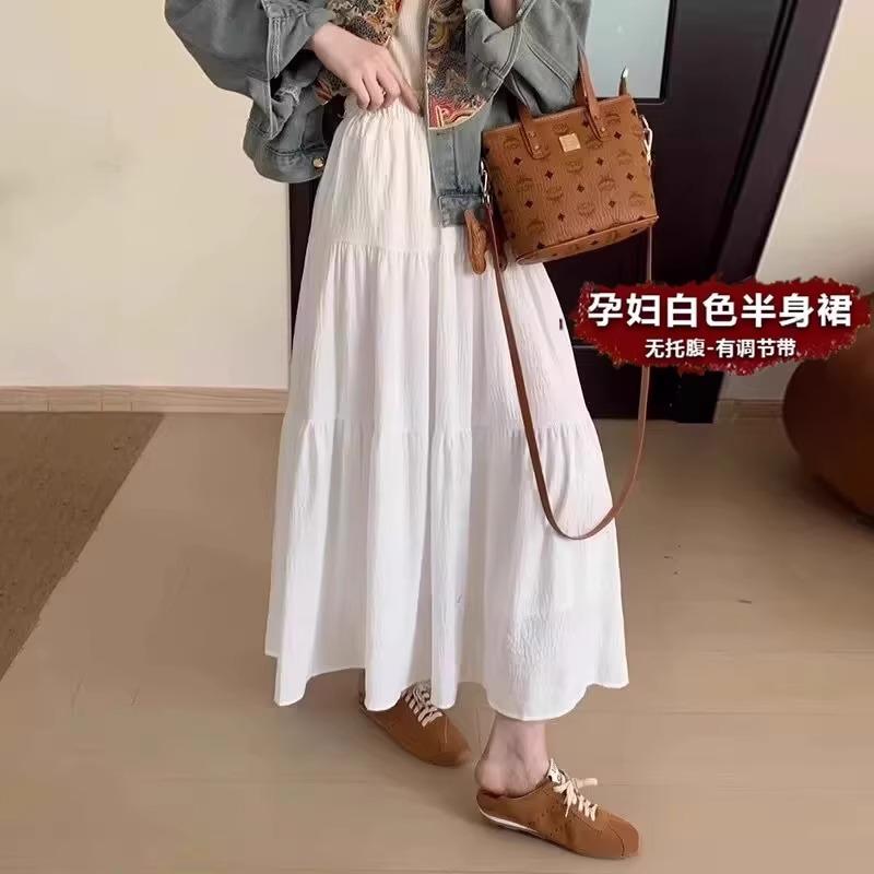 孕妇半身裙2025新款白色