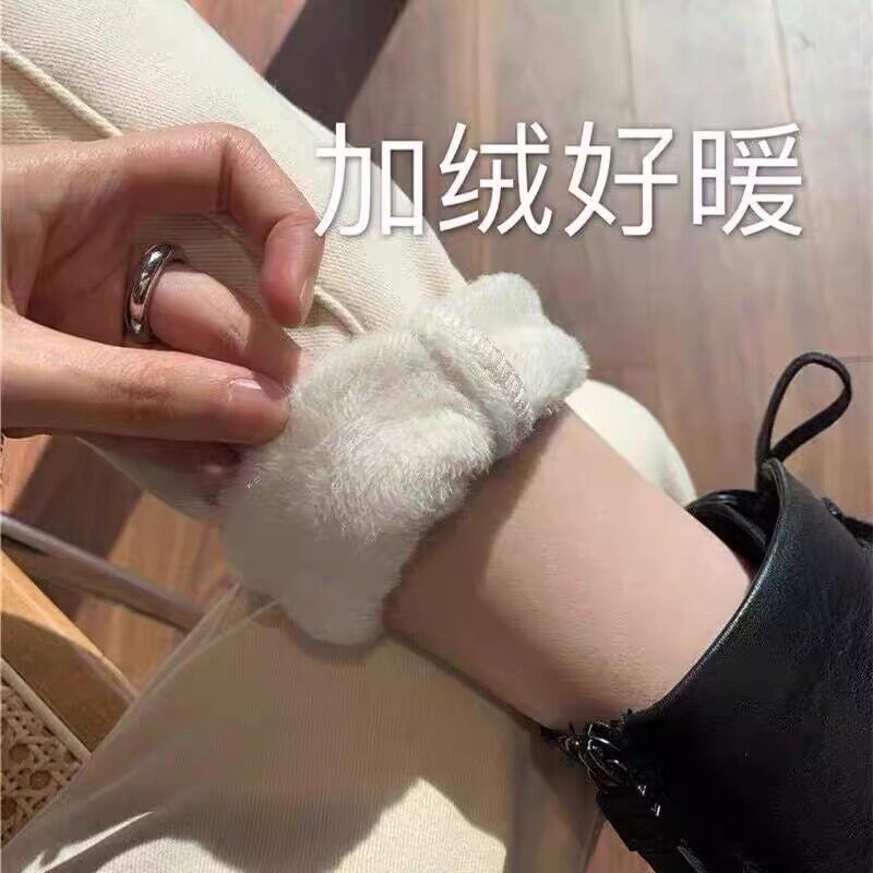 孕妈孕妇牛仔裤秋冬外穿宽松哈伦裤2023新款女冬季时尚裤子加绒裤