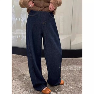 春秋外穿宽松显瘦休闲直筒裤 长裤 秋冬季 时尚 百搭阔腿裤 孕妇牛仔裤