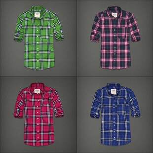 女装AF/Emma 薄款格子女衬衫 纯棉长袖衬衣 现货数量不多经典