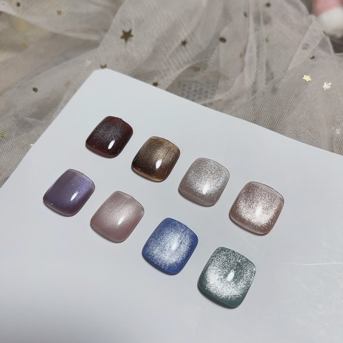 手工订制单色纯色光疗假指甲穿戴脚趾甲片大拇指4片成品美甲贴片