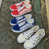 Bắp cải Vans OLD SKOOL đôi giày trượt ván màu trắng xanh trắng đôi giày mô hình thấp giúp VN0A38G1P0U / T - Dép / giày thường jordan dior cổ thấp