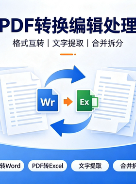 word/excel/txt/ppt/图片/图片转pdf/人工转换