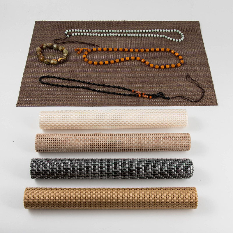 뜨거운 판매 보석 옥 팔찌 부처님 비즈 대나무 매트 디스플레이 홀더 쥬얼리 디스플레이 소품 대나무 매트 디스플레이 좌석