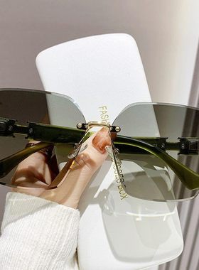 ELMER/爱尔玛网红女士防紫外线潮遮阳大框百搭墨镜太阳镜女款眼镜