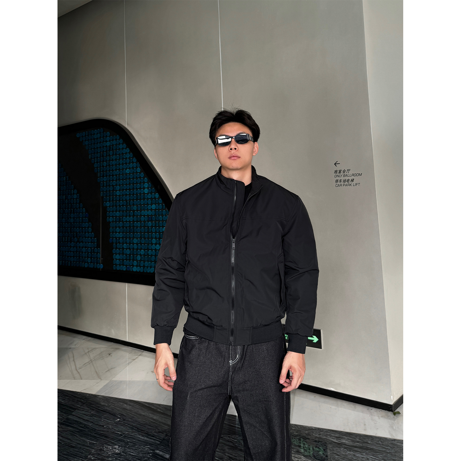 TBKL美式立领教练员棉服夹克男士