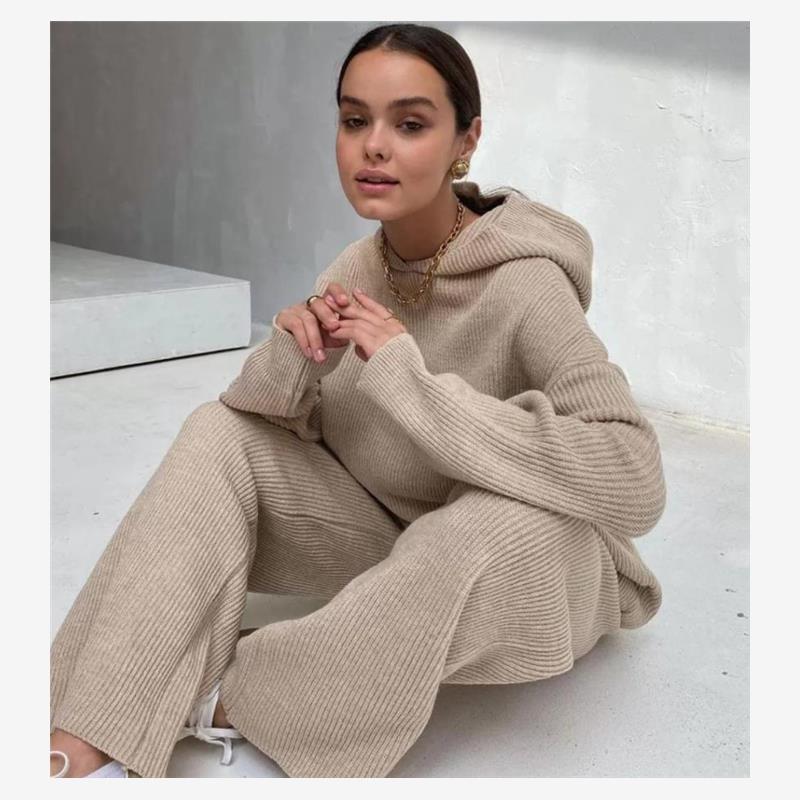 欧美运动服卫衣2件套装女