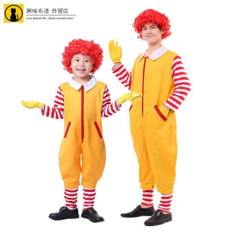 万圣节儿童服装 cosplay clown costume 表演小丑亲子表演服装