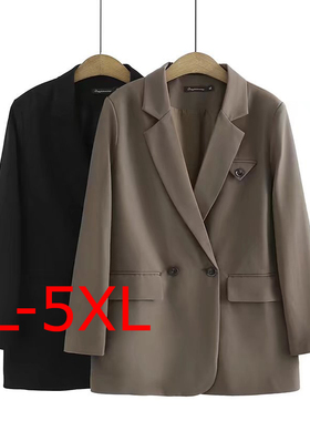 2024autumn winter plus size fat women loose blazer coat suit