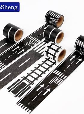 48mmX5m Railway Road Paper Washi Tape Wide Creative