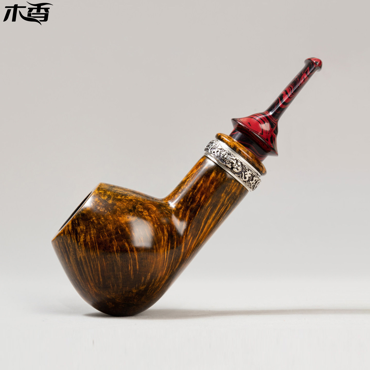 muxiang木香转运环手工大号烟斗西班牙进口石楠木3mm烟道坎伯兰烟