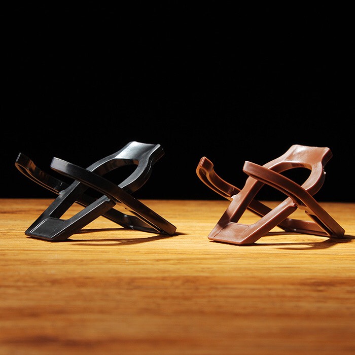 黑色塑料折叠烟斗架子 单座立式烟斗便携架座塑料烟斗展示架 大号