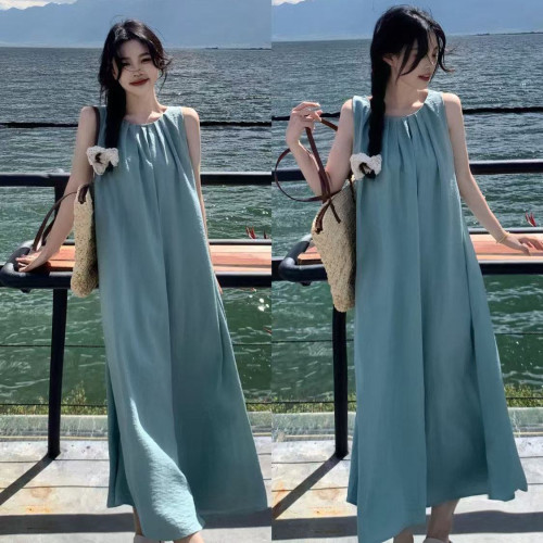 法式海边度假连衣裙女夏季
