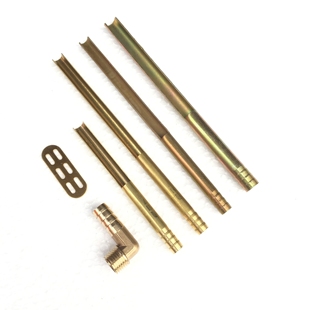 茶盘纯铜管铜片 漏片下水管 弯角滤水排水管石头实木根雕茶几配件