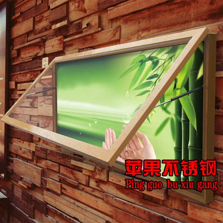 不锈钢宣传栏烤漆校园橱窗灯箱挂宣传栏/公告栏