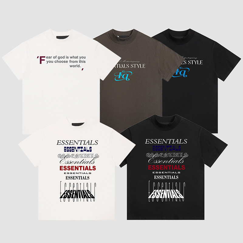 FOG Essentials logo字母印花短袖夏季美式街头休闲宽松男女款T恤