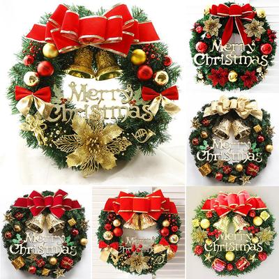 Christmas wreath 30CM front door wreath圣诞花环装饰门挂花圈