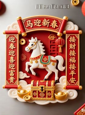 Wooden 3D stereoscopic refrigerator with magnetic stickers