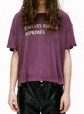 Enfants Riches Deprimes ERD忧郁的富二代破坏做旧标语基础款T恤