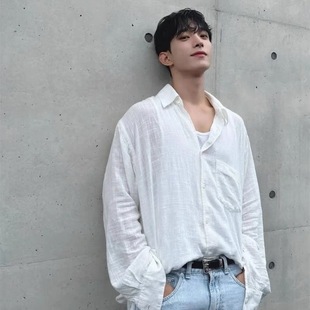 Our Legacy纯色透气慵懒风格子休闲百搭防晒长袖衬衣男女同款衬衫