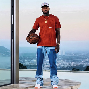 Gallery Dept美式街头潮流拼接贴布泼漆微喇工装裤牛仔裤百搭长裤