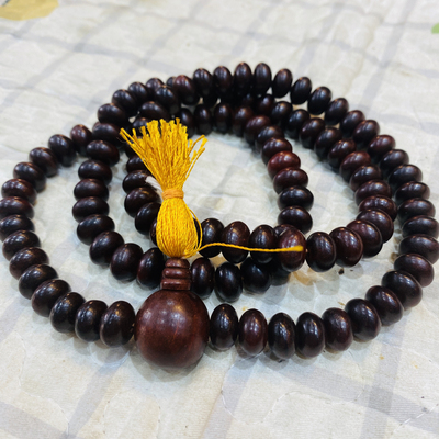 尼泊尔紫檀木佛珠算盘珠108颗念珠手串小叶紫檀男女同用适合念咒