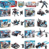 乐迪拼3092特警城市机甲小颗粒拼装 8合1男孩儿童玩具 积木拼插组装