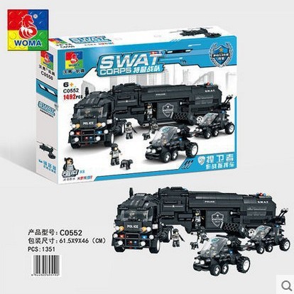 沃马积木零件盒沃马特警战队捍