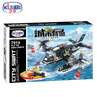 卫乐城市系列特警反恐警匪大战益智插拼积木7014普通塑料积木