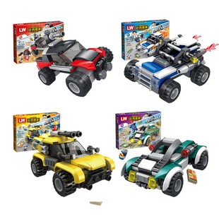 乐玩LW0179和平世界精英越野武装战车吃鸡战场男拼装积木人仔玩具