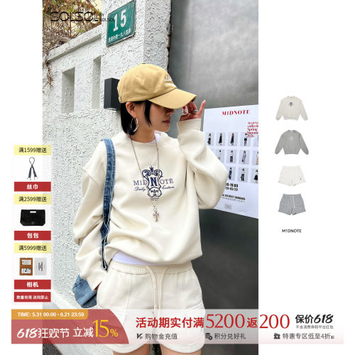 M1DNOTE休闲图案刺绣卫衣