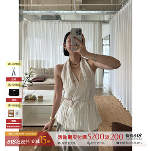 II SENSE 设计师26夏季新款夏季纯色挂脖惬意吊带背心上衣 SOLSOL