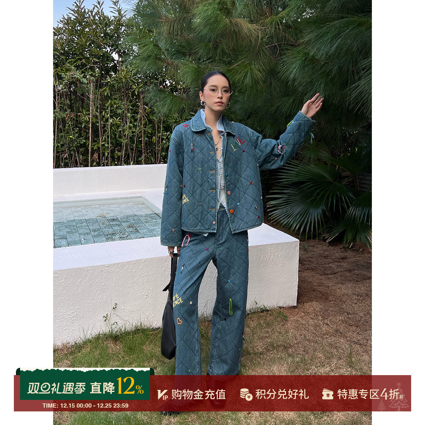 SHORTSENTENCE秋冬纯棉牛仔棉服