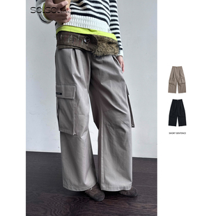 裤 SHORT 纯棉宽松阔腿工装 设计师品牌26早春新品 SOLSOL SENTENCE