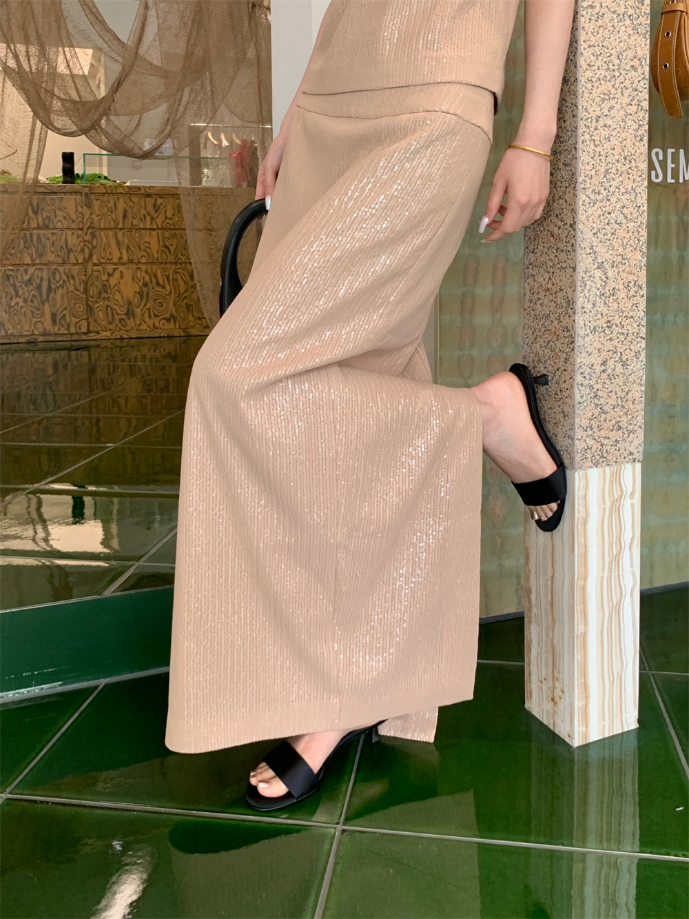 亮片半身裙AUTISEMINARIO直筒裙