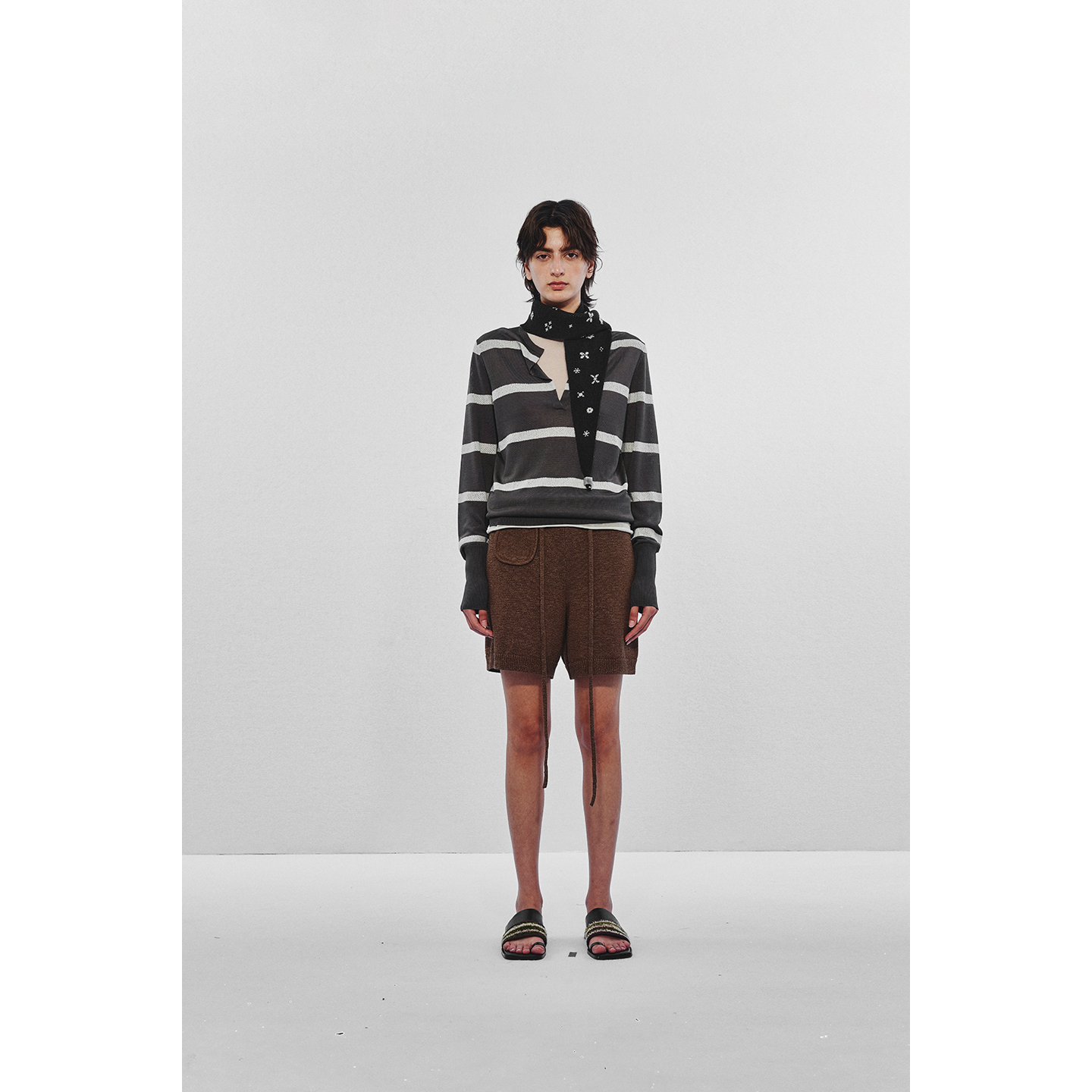 SWAYING/KINT 设计师品牌 25早秋新品 半开襟条纹套衫 SOLSOL