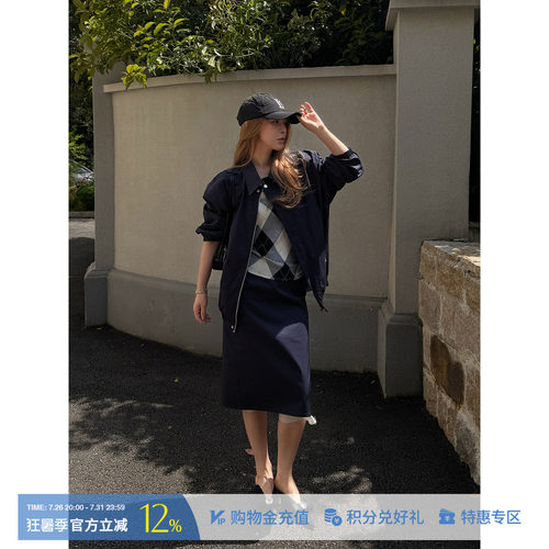 ETHOR拉链翻领夹克外套