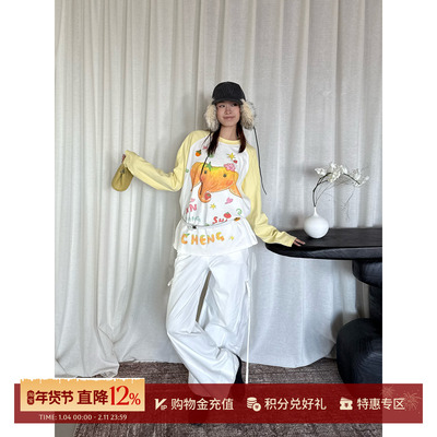 CHEERiUPi心象事成插肩长袖T恤