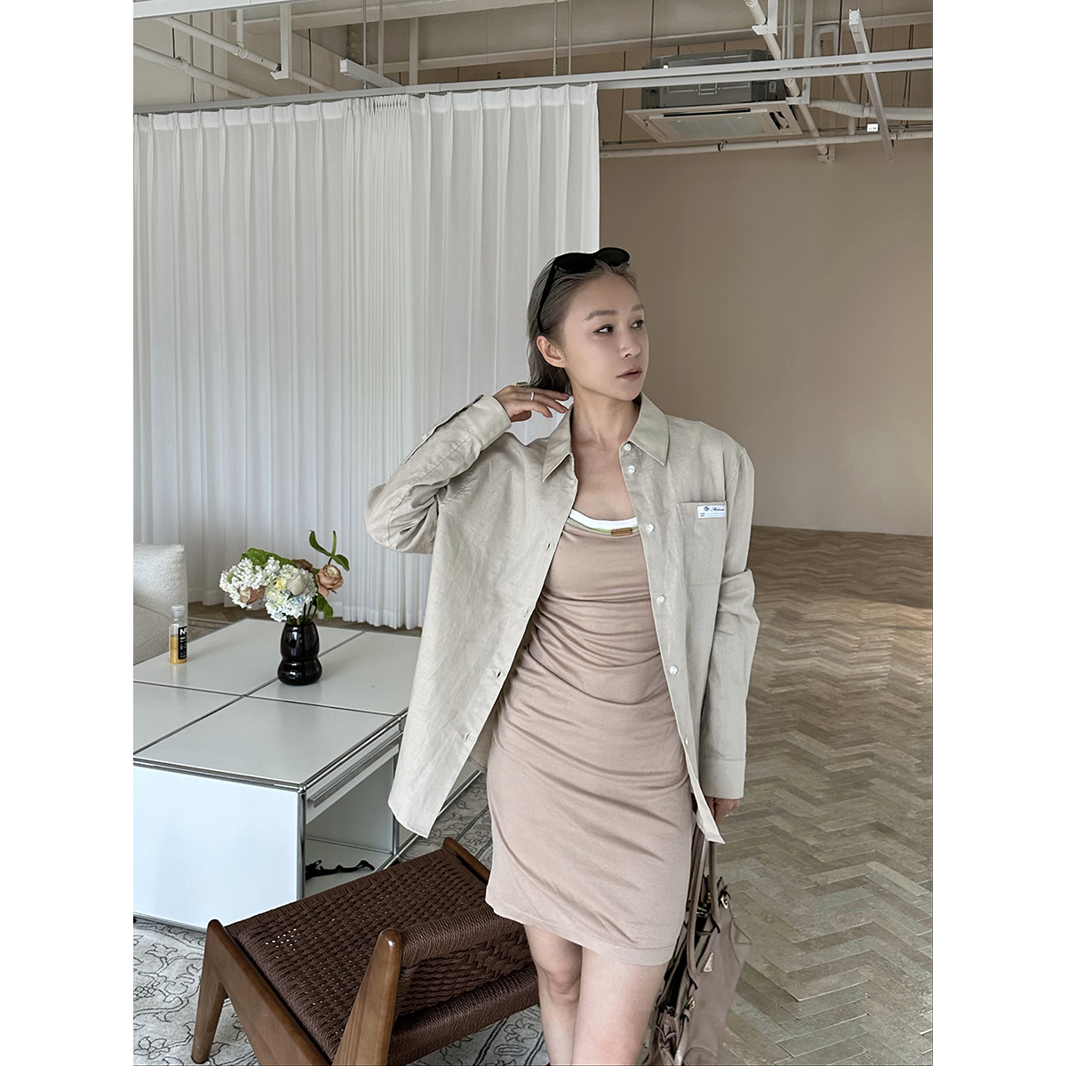 M1DNOTE24秋冬新款亚麻衬衫