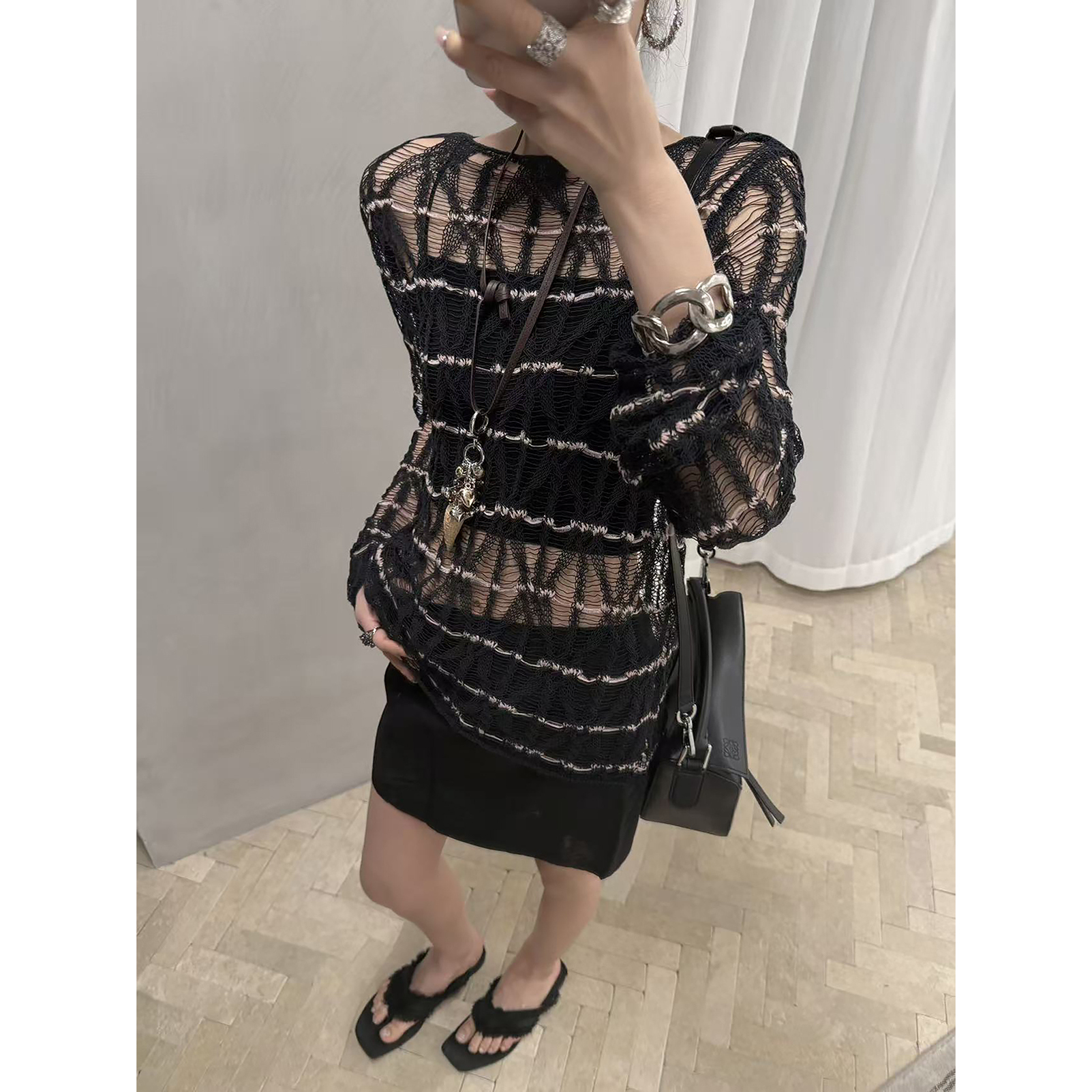 SWAYING/KINT 设计师品牌 25春夏新品 菱格纹罩衫  SOLSOL买手店