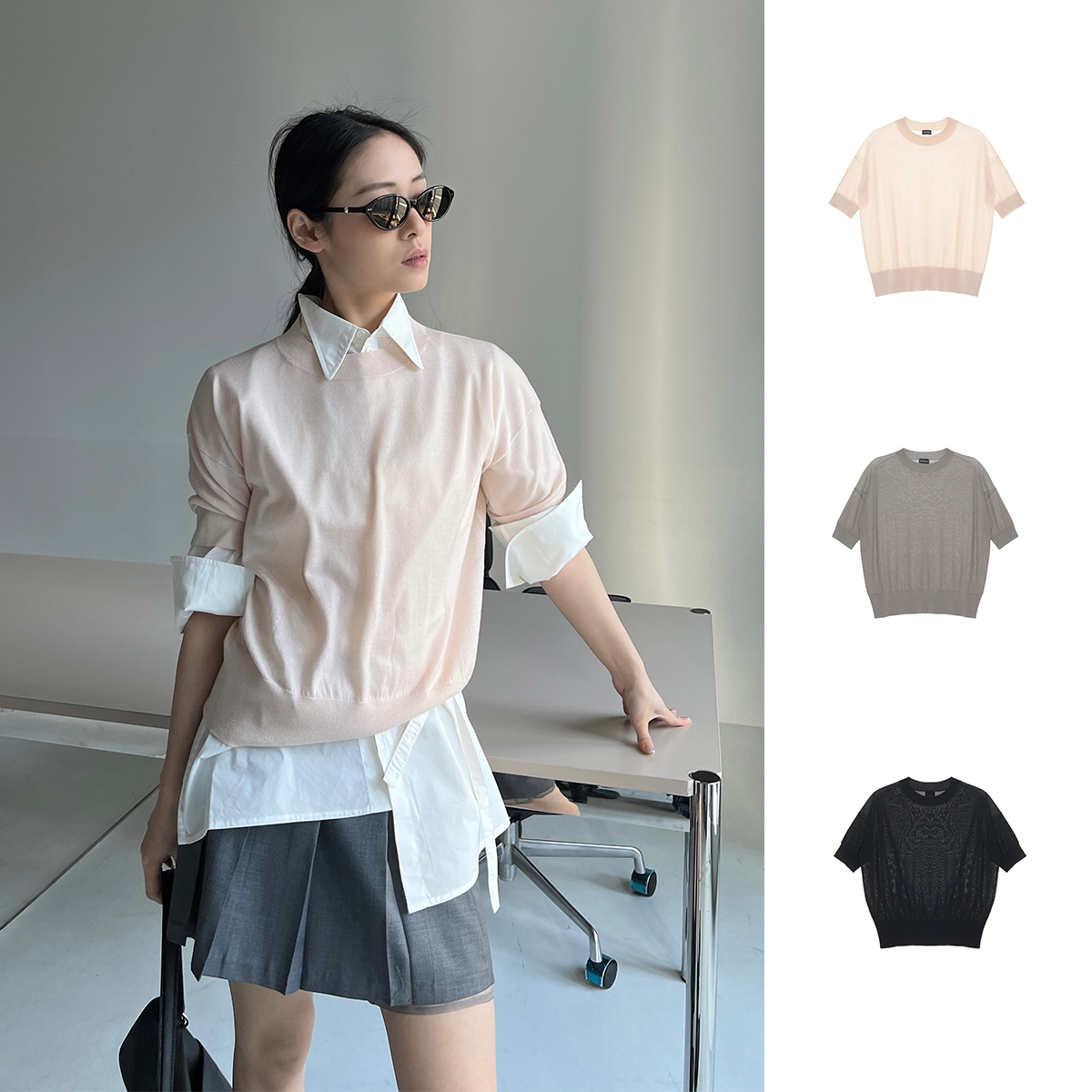 THE MEANING OF 设计师品牌 25春夏 圆领短袖上衣 SOLSOL买手店